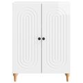 vidaXL Servírovacia skriňa Biela s vysokým leskom 66 x 34,5 x 90 cm