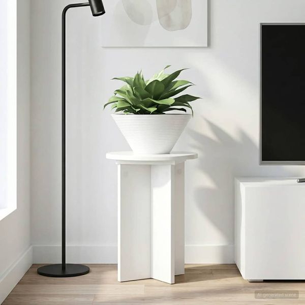vidaXL Stojan na rastliny 2 pcs Biela s vysokým leskom Ø29,5 x 40 cm