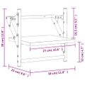 vidaXL Nástenné police s tyčami 2 ks čierne 30x25x30 cm