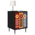 vidaXL Nočný stolík ESSEN Čierny dub 36 x 33 x 51 cm Kompozitné drevo