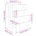 vidaXL Komoda HAMAR, medovo hnedá 79x40x103,5 cm, borovicový masív