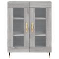 vidaXL Vysoká skrinka sivý dub sonoma 69,5x34x180 cm spracované drevo