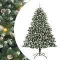 vidaXL Umelý vianočný stromček Zelená 240 cm PVC, plast a oceľ