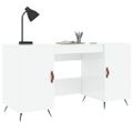 vidaXL Stôl lesklý biely 140x50x75 cm spracované drevo