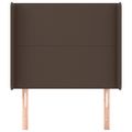 vidaXL Čelo postele so záhybmi hnedé 103x16x118/128 cm umelá koža