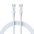 Kábel BWOO USB-C - USB-C 2m 60W ABS + TPE biely