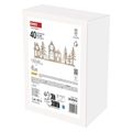 LED dekorácia drevená –  vesnička, 60 cm, 2x AA, teplá biela, časovač