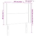VidaXL Čelo postele kapučínové 103x16x118/128 cm umelá koža