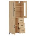 vidaXL Vysoká skrinka dub sonoma 69,5x34x180 cm spracované drevo