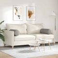 vidaXL Podložkové vankúše 2 pcs Svetlosivá Ø 25 x 70 cm