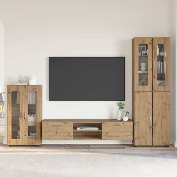 vidaXL Zostava TV skriniek FLORIN 3 pcs Remeselný dub Kompozitné drevo