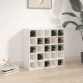 vidaXL Vinotéka biela 56x25x56 cm masívne borovicové drevo