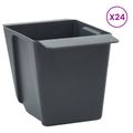 vidaXL Kvetinové boxy pre euro palety 12 ks Sivá 13,5 x 9 x 9,5 cm