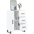 vidaXL Komoda lesklá biela 69,5x34x90 cm spracované drevo