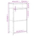 vidaXL Botník sivý dub sonoma 60x34x112 cm kompozitné drevo