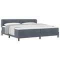vidaXL Posteľ s pružinovým rámom Tmavo šedá 200 x 200 cm Zamat