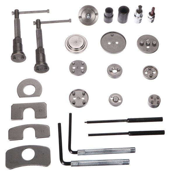Stlačovák brzdových pístů MECHANIC BRAKE SET BLACK 50, sada 50ks SIXTOL