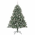 vidaXL Umelý vianočný stromček Zelená 180 cm PVC, plast a oceľ