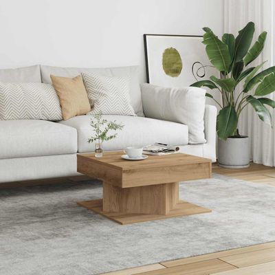 vidaXL Konferenčný stolík Artisan Dub 55x55x30 cm Konštrukčné drevo