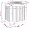 vidaXL Záhradný úložný box s kolieskami 60x50x58 cm masívna akácia