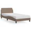 vidaXL Rám postele Dover kapučínový 100x200 cm umelá koža