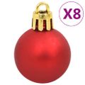 vidaXL 112dielna sada vianočných ozdôb červená/zelená/zlatá polystyrén