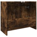 vidaXL Skrinka pod umývadlo dymový dub 63x29x55 cm spracované drevo