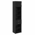 vidaXL Highboard Čierny dub 50 x 42,5 x 225 cm Kompozitné drevo