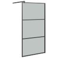 vidaXL Sprchová zástena 115x195 cm tmavé ESG sklo čierna