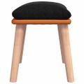 vidaXL Podnožka čierna 45x29,5x35 cm látka a umelá koža
