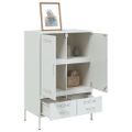 vidaXL Vysoká skrinka biela 68x39x101,5 cm oceľ