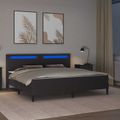 vidaXL Rám postele s matracom Sivá 200 x 200 cm Umelá koža