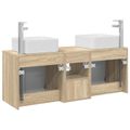 vidaXL Set kabinetov do kúpeľne 3 ks Dub sonoma 49,5 x 41 x 63 cm