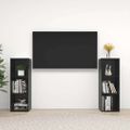 vidaXL TV skrinky 2 ks lesklé čierne 107x35x37 cm drevotrieska