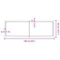 vidaXL Stolová doska tmavohnedá 160x50x(2-4)cm ošetrený masív hrany