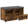 vidaXL Predsieňová lavica Údený Dub 80 x 38 x 46 cm