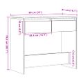 vidaXL Konzolový stolík staré drevo 89x41x76,5 cm kompozitné drevo