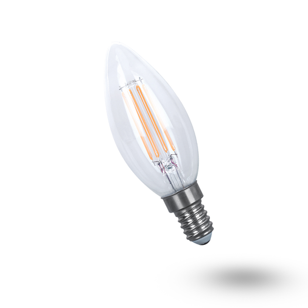 Žiarovka LED E14 5W C35 biela teplá filamentová žiarovka GETI