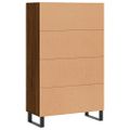 vidaXL Vysoká skrinka hnedá dub 69,5x31x115 cm kompozitné drevo
