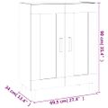 vidaXL Komoda dymový dub 69,5x34x90 cm spracované drevo
