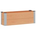 vidaXL Vyvýšený záhradný záhon Hnedá 100 x 30 x 36 cm WPC a hliník