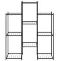 vidaXL Stojan na kvety 83x25x100 cm čierny železný