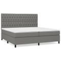 vidaXL Boxspring posteľ s matracom tmavosivá 200x200 cm látka
