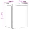 vidaXL Stojany na rastliny 2 ks staré drevo 15x15x20 cm kompoz. drevo