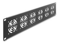 Delock 19" 2U Rack Cover for 6 fans 60 x