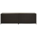 vidaXL Záhradný úložný box hnedý 200x50x60 cm polyratanový