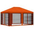 vidaXL Záhradný altánok so bočnými stenami 4 × 3 m Oranžová