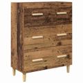 vidaXL Highboard so zásuvkou Staré drevo 69,5 x 34 x 180 cm