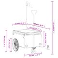 vidaXL Vozík za bicykel, čierno červený 30 kg, železo