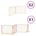 vidaXL Brána pre psa s dverami sklad. 8 panelov 640 cm topoľové drevo